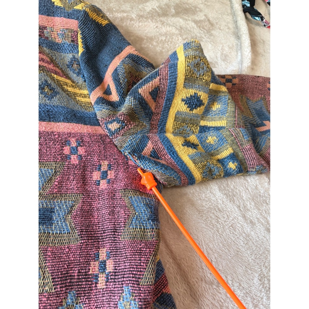 New Identity Southwestern Aztec Tribal Vibe Tapestry Jacket XL Cotton  Geometric - Picture 7 of 9